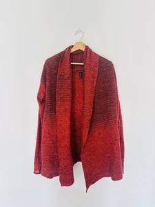 Sarah Pacini Cardigan One Size Burgundy Brown Alpaca Long Chunky Knit - Picture 1 of 9