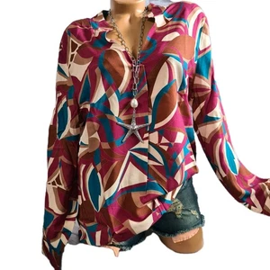 Aniston Damen Bluse Tunika Shirt lila braun Ton gemustert 36 bis 46 (7 318) NEU - Bild 1 von 9