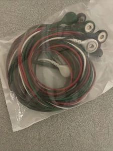 Med-Dyne Reusable 60" Button Snap Lead Wires (10 pack) - Picture 1 of 2