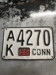 1956 Connecticut Nummernschild CT 56 Tag CONN AK 4270 - Bild 1 von 2