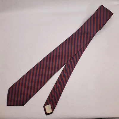 Corbata a rayas vintage de los años 80 Pierre Cardin 100 % seda para hombre Burgany Italia alta costura Foto 1 de 4