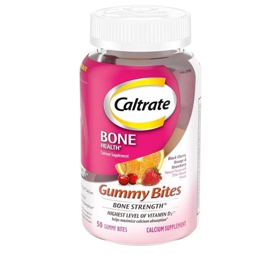 Caltrate Vitamin D3 + Calcium Bone Health (Black Cherry+2) 50 Gummies - Image 1 of 4