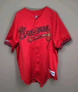 Vintage Rare Majestic Atlanta Braves MLB Red Baseball Jersey Made In USA SizeXXL - Bild 1 von 9