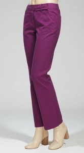 Liz Claiborne Damen entspannt gerades Bein Hose lila zierlich Größe 10P - Bild 1 von 8