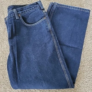 Pantalones de mezclilla de trabajo para hombre Duluth Trading Co. azul oscuro 40 X 32 probados por comerciantes - Imagen 1 de 7