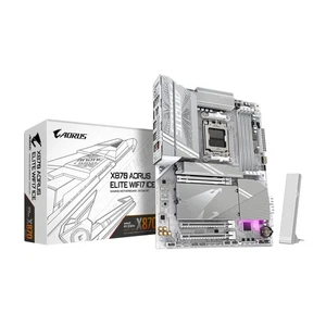 X870 AORUS Elite WIFI7 ICE AMD AM5 LGA 1718 Motherboard, ATX, DDR5, 4X M.2, P... - Picture 1 of 7