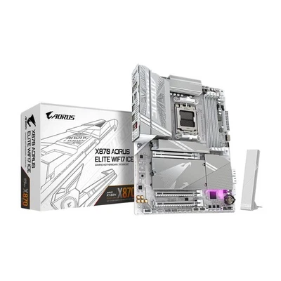 X870 AORUS Elite WIFI7 ICE AMD AM5 LGA 1718 Motherboard, ATX, DDR5, 4X M.2, P... - Image 1 of 4
