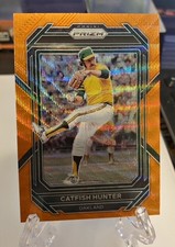 Catfish Hunter 2023 Panini Prizm Orange Wave /50 Athletics
