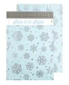 Snowflake Winter 10x13 Poly Mailers - Picture 1 of 2
