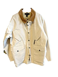 J Peterman Coat Men XL Beige WhiteBarn Chore Field GORP Shooting Horseman - Picture 1 of 18