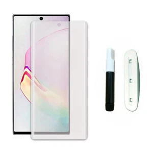 Matte UV Glue Tempered Glass Screen Protector for Samsung Galaxy Note 10+ S9 S8 - Picture 1 of 8