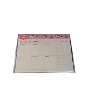 Hello Kitty Weekly Desk Pad and Planner 60 Perforated Sheets To-Do List Dateless - Picture 1 of 5