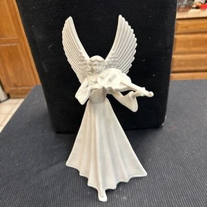 Large Porcelain Angel Playing Violin - White Ceramic Bisque Mirmasu Figurine 12” - Picture 1 of 12