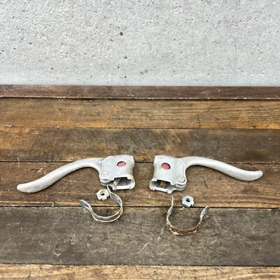 Vintage Weinmann Brake Lever Set Compact Drop Bar Red Dot Poker Short Road 24" - Image 1 of 4