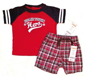 GYMBOREE ~HOMETOWN HERO INFANT BOYS 2PC BASEBALL SHORTS SET~ SZ 3-6M - Picture 1 of 1