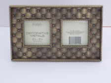 FURIO Decorative Metals - Double Picture Frame - Quilted Design