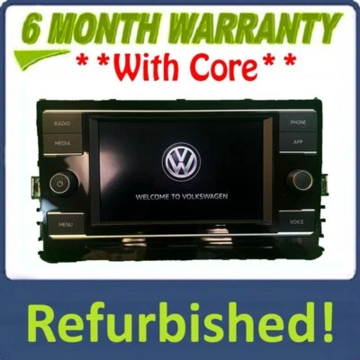 Volkswagen Jetta 2020 reacondicionado receptor de radio AM FM con pantalla táctil multimedia OEM Foto 1 de 4