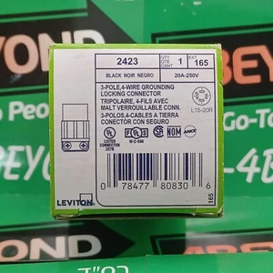NEW- LEVITON 2423 LOCKING CONNECTOR 20A 250V 3 Pole 4 Wire - Picture 1 of 3