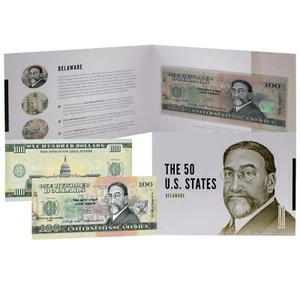 USA 100 Dollar Note | Delaware Commemorative Souvenir | John Bassett Moore - Picture 1 of 5
