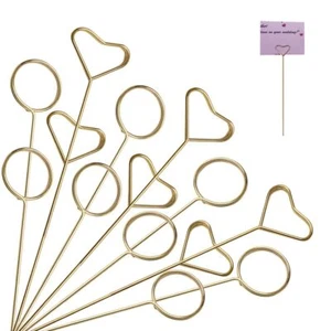 40 Pezzi Porta Carte Floreali Picks Metallo Floreale Portafoto per Mazzi - Foto 1 di 7