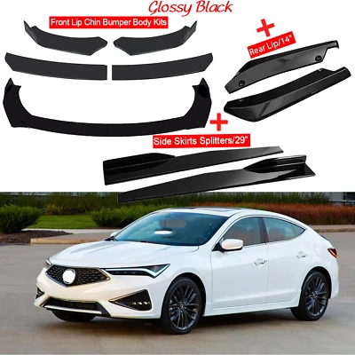 For Acura Integra Front Bumper Lip /Spoiler Body Kit Side+Skirt Rear - Image 1 of 4