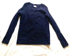 Old Navy Damen marineblau Stretch Baumwollmischung Pullover leicht gerippt Größe XS - Bild 1 von 5