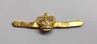Signals Officer Crown For Hat / Cap Badges Gilt Plated With Double Prong Fixing