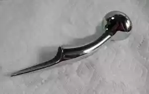 Solid Brass Chrome Finish Heavy Top Handle For Wooden Walking Cane / Stick Deep - Picture 1 of 3
