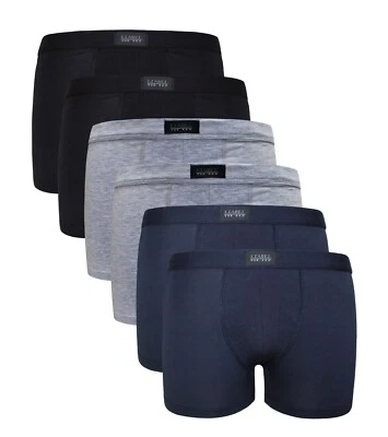 6 PEZZI BOXER UOMO LIABEL ART. S220 IN COTONE MODAL  BIANCO-ASSORTITO TAGLIA 3-7 - Immagine 1 di 4