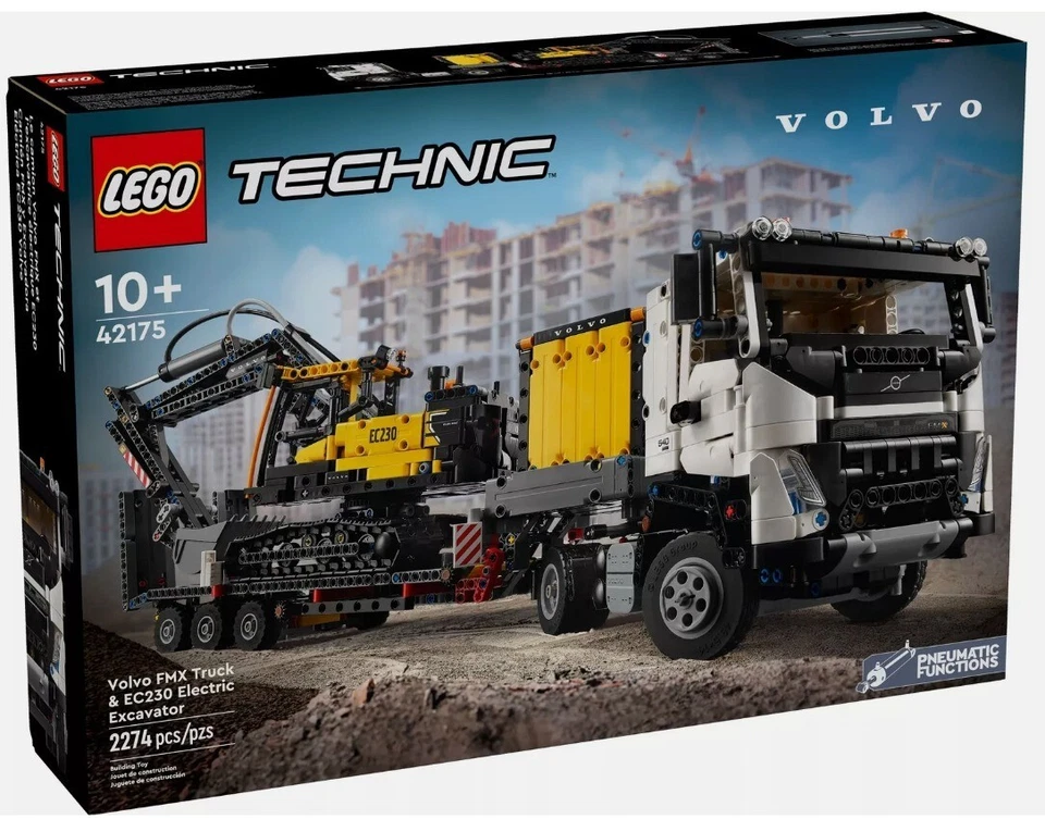 Lego Technic 42175 - Volvo FMX Truck & EC230 Electric Crawler Excavator NEW - Image 1 of 1