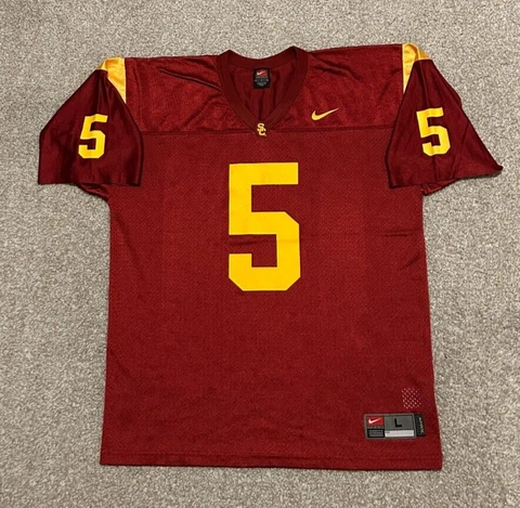 USC Trojans Football Jersey Mens Large Red Team Nike Y2K College NCAA Cover