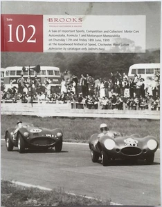 Catálogo de subasta de autos Brooks n.o 102. Goodwood F.O.S. 17/18 de junio de 1999. - Imagen 1 de 6