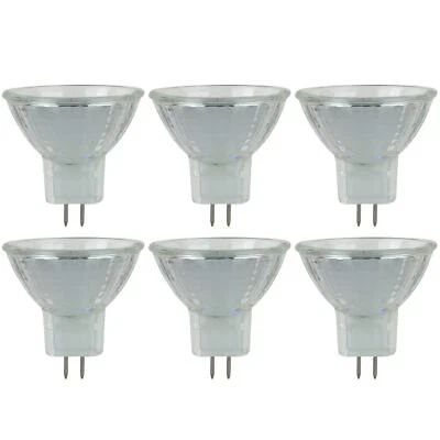 6 Pack Sunlite 10 Watt, 30° Narrow Flood, MR11 with Cover Guard, GU4 Base - Image 1 of 4