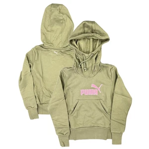 Puma Women's Green Hoodie Burnt Olive Hoodie - New - Picture 1 of 3
