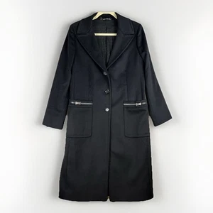 Autentico cappotto Gucci lana nero donna Italia 44 US 8 fiocco dettaglio classico - Foto 1 di 10