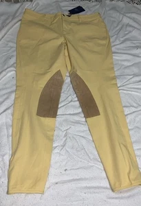 Ralph Lauren equestrian blue label riding pants canary yellow 14 - Picture 1 of 12