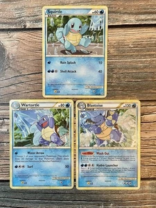 Pokemon HGSS Unleashed Non Holo Lote Squirtle Wartortle Blastoise *LP 2010 - Imagen 1 de 3