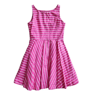 Polo Ralph Lauren Dress Girls 16 Fit and Flare Sundress Striped Cotton Preppy - Image 1 of 4
