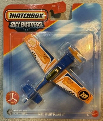 Matchbox Sky Busters MBX STUNT PLANE II 14/32 Super CHASE Logo On Right Wing NEW - Image 1 of 4