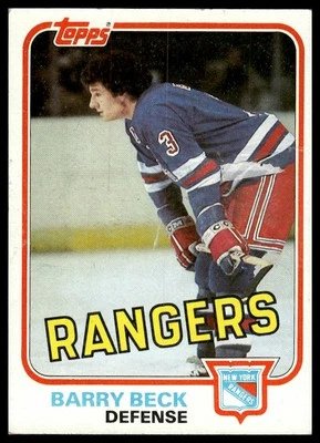 1981-82 Topps #3 Barry Beck New York Rangers - Image 1 of 2