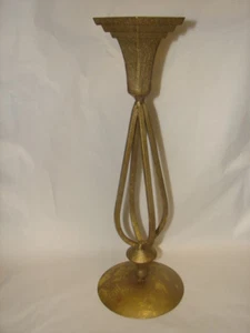 Vintage HUGE Solid Brass Candle Holder 16 1/2 inch tall - Picture 1 of 3