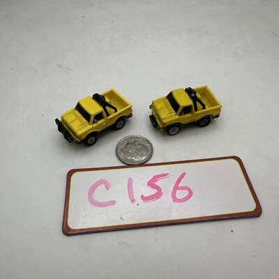 2 件老式/复古 1986 年 GALOOB 微型机器黄色 DATSUN OFF ROAD PICKUP 卡车 #4x4 状况极佳 — 第 1/4 张图片