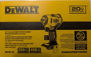 DEWALT DCF911B 20V Max 1/2 in Cordless Impact Wrench w/ Hog Ring (Tool Only) - Picture 1 of 1