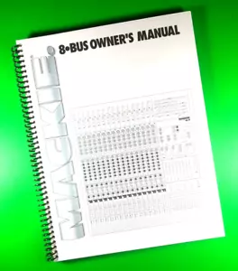Owner's Manual for Mackie 8Buss 16 Channel Mixer, 75 Pages With Clear Covers! - Picture 1 of 1