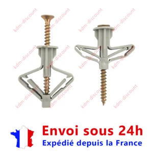 Lot de 10 chevilles et 10 vis pour plaque de plâtre - Fixation murale placo - Imagen 1 de 2