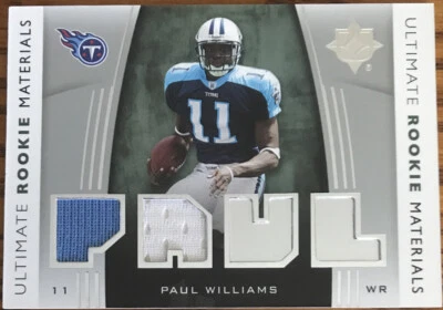 2007 Ultimate Collection Rookie Materials Silver Paul Williams URM-PW - Image 1 of 2