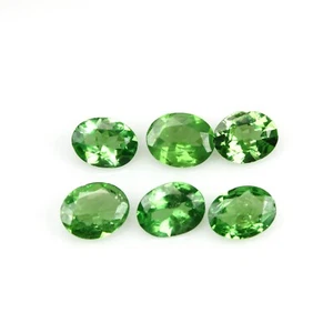 6 Pcs 4 MM Paired Tsavorite Garnet Vivid Green Untreated Natural Loose Gemstone - Picture 1 of 1