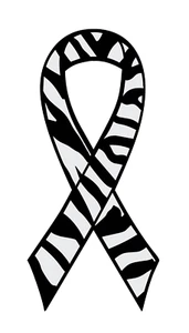 Zebra  Carcinoid awareness ribbon  Cancer ribbon  Vinyl decal  Sticker - Bild 1 von 1