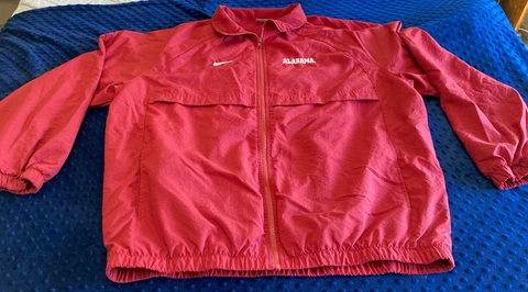 Nike Football Team Issued Alabama Crimson Tide Full Zip Size XL Crimson Cover