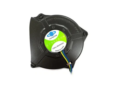 TopMotor 75mm Daul Ball Bearing Aluminum PWM Blower (DB127515BM-PWMG), 4Pin PWM - Image 1 of 3